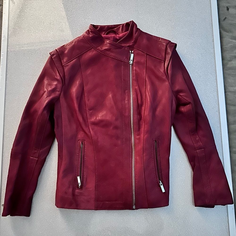 Neiman Marcus Exclusive Lamb Leather Jacket
